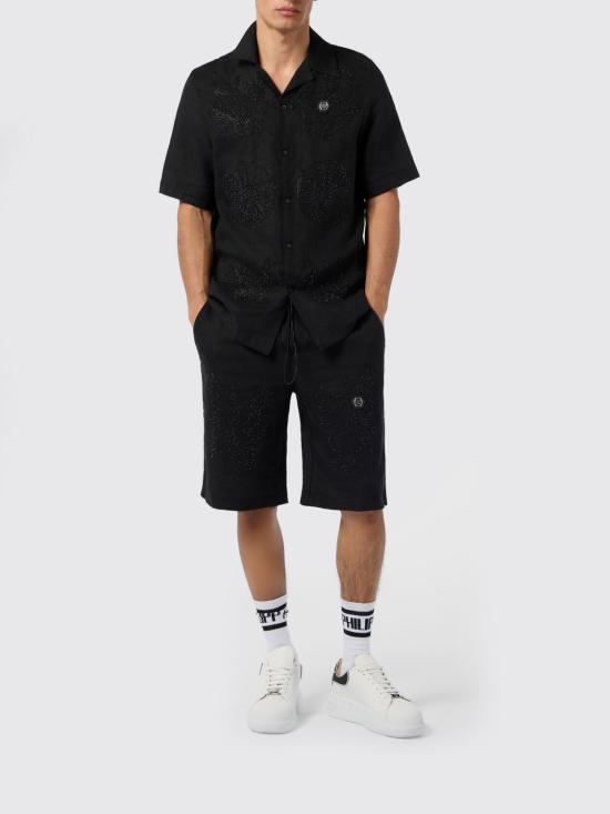 26SS 필립 플레인 반팔 셔츠 SAFCMRP2553PTE003N 0202 Black - PHILIPP PLEIN