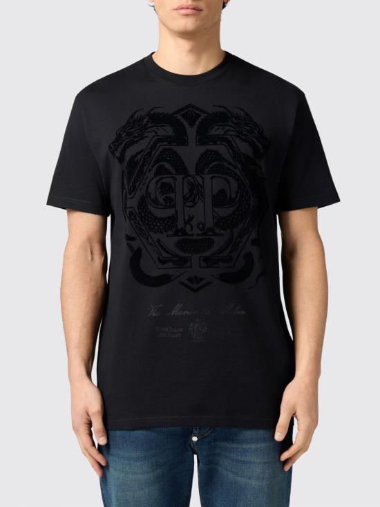 26SS 필립 플레인 반팔 티셔츠 SAFCMTK8452PJY002N 02 Black