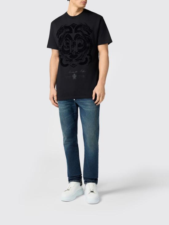 26SS 필립 플레인 반팔 티셔츠 SAFCMTK8452PJY002N 02 Black - PHILIPP PLEIN