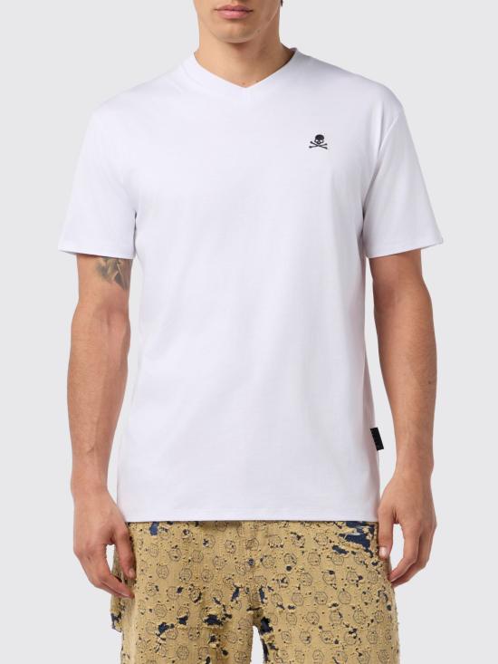 26SS 필립 플레인 반팔 티셔츠 AAECMTK8742PJY002N 01 White