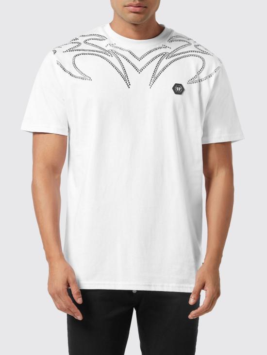 26SS 필립 플레인 반팔 티셔츠 AAECMTK8736PJY002N 01 White
