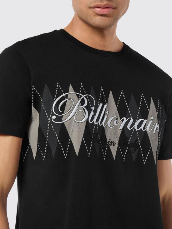 26SS 빌리어네어 반팔 티셔츠 OAECMTK8349BTE014N 02 Black - BILLIONAIRE