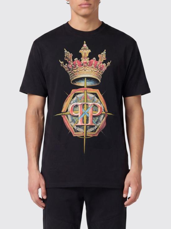 26SS 필립 플레인 반팔 티셔츠 SAFCMTK8862PJY002N 02 Black