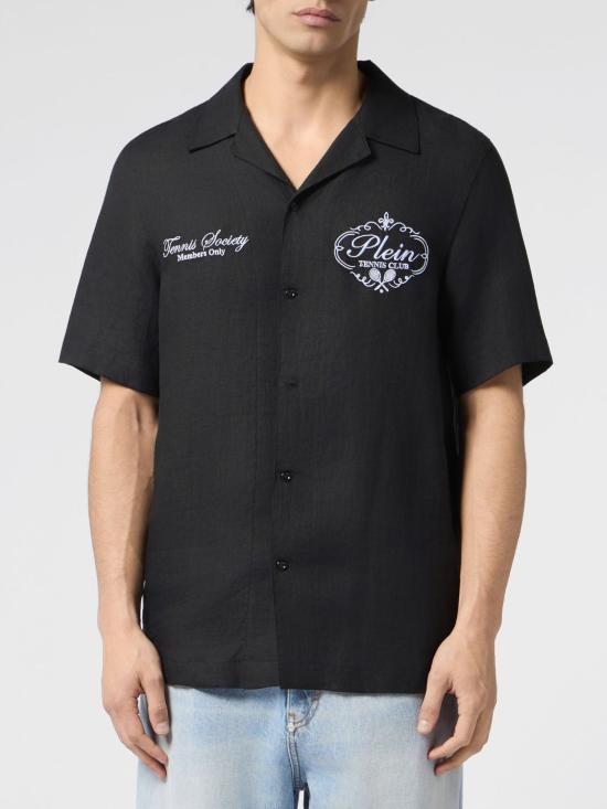 26SS 필립 플레인 반팔 셔츠 PAFCMRP2575PTE105N 02 Black