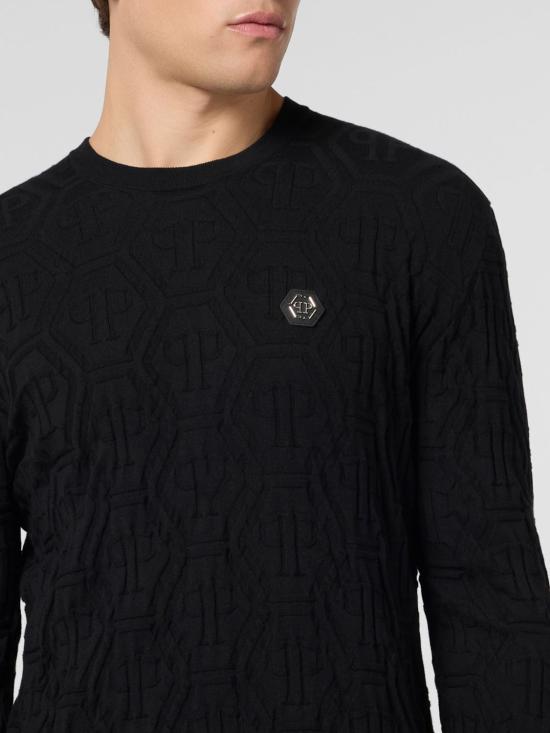 26SS 필립 플레인 스웨터 SAFCMKO1552PTE076N 02 Black - PHILIPP PLEIN