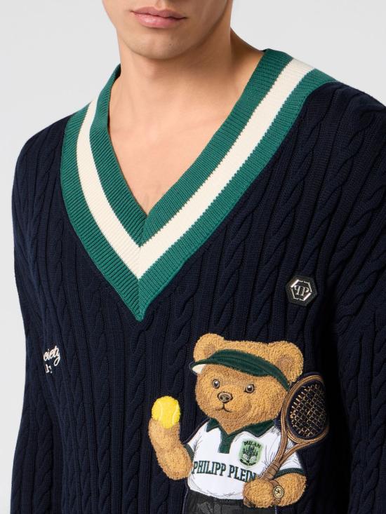 26SS 필립 플레인 스웨터 PAFCMKO1579PTE004N 24 Navy - PHILIPP PLEIN