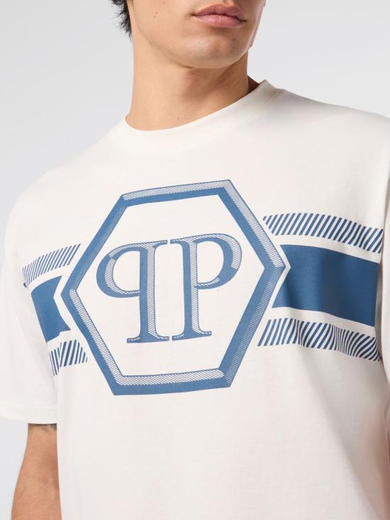26SS 필립 플레인 반팔 티셔츠 SAFCMTK8884PJY002N 01OF White 1 - PHILIPP PLEIN
