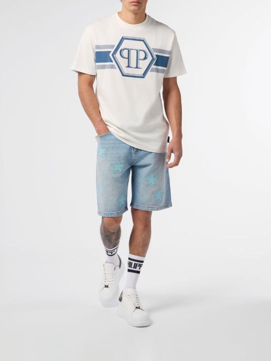 26SS 필립 플레인 반팔 티셔츠 SAFCMTK8884PJY002N 01OF White 1 - PHILIPP PLEIN