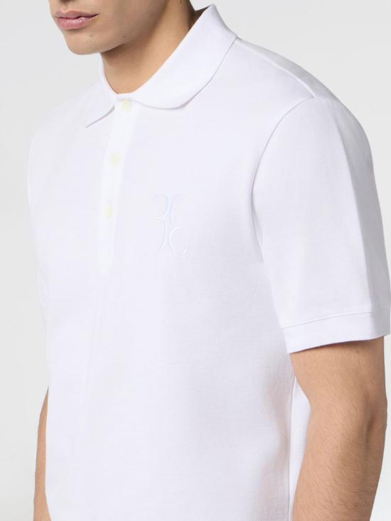 26SS 빌리어네어 폴로 티셔츠 BAFCMTK8932BTE004N 01OF White - BILLIONAIRE