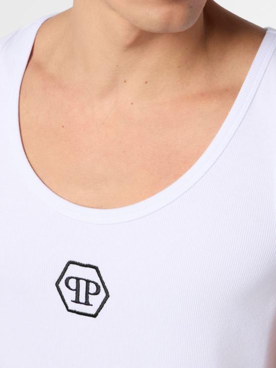 26SS 필립 플레인 반팔 티셔츠 SAFCMTK8471PTE004N 01 White - PHILIPP PLEIN