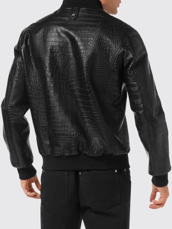 26SS 빌리어네어 가죽 자켓 OAECMLB2002BLE001N 02 Black - BILLIONAIRE