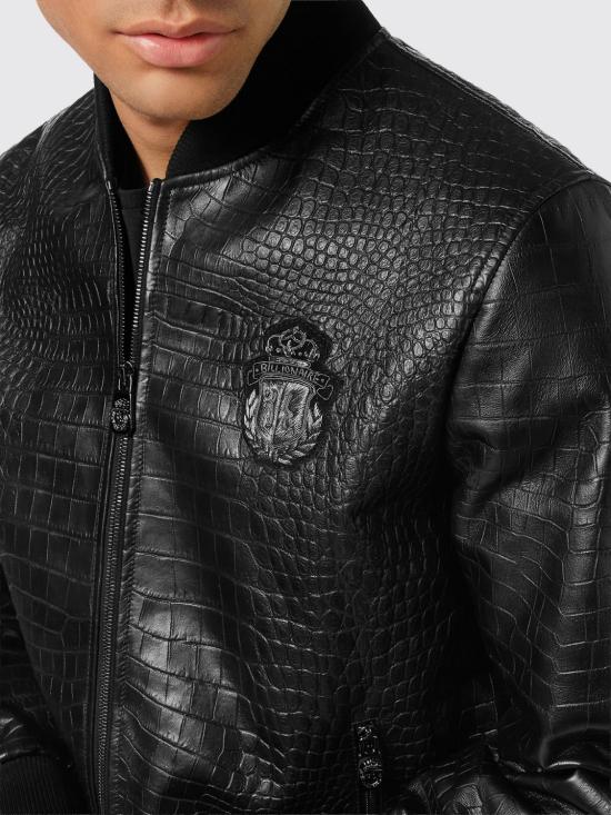 26SS 빌리어네어 가죽 자켓 OAECMLB2002BLE001N 02 Black - BILLIONAIRE