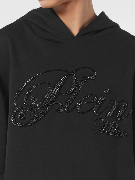 26SS 필립 플레인 후드 티셔츠 FAECMJB3747PTE003N 0202 Black 1 - PHILIPP PLEIN