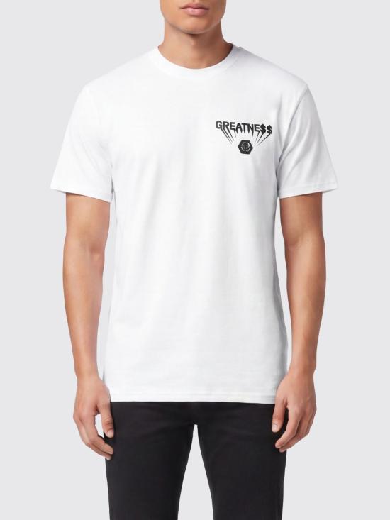 26SS 필립 플레인 반팔 티셔츠 AAECMTK8746PJY002N 01 White