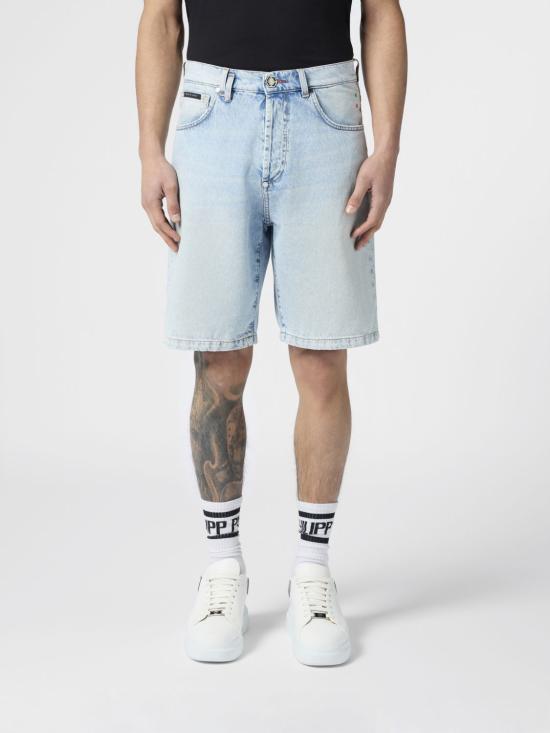 26SS 필립 플레인 데님 숏팬츠 PAFCMDT4337PDE004N 07FP Denim