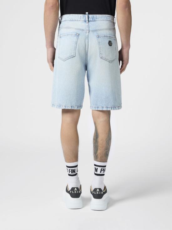 26SS 필립 플레인 데님 숏팬츠 PAFCMDT4337PDE004N 07FP Denim - PHILIPP PLEIN