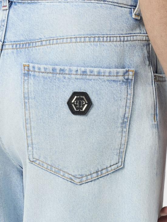 26SS 필립 플레인 데님 숏팬츠 PAFCMDT4337PDE004N 07FP Denim - PHILIPP PLEIN