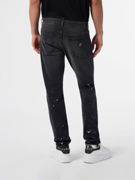 26SS 필립 플레인 데님 팬츠 SAFCMDT4299PDE004N 02PN Black - PHILIPP PLEIN