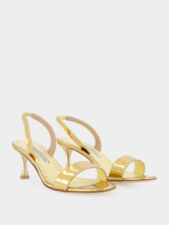 26SS 마놀로 블라닉 힐/펌프스 4252227 7102 Gold - MANOLO BLAHNIK