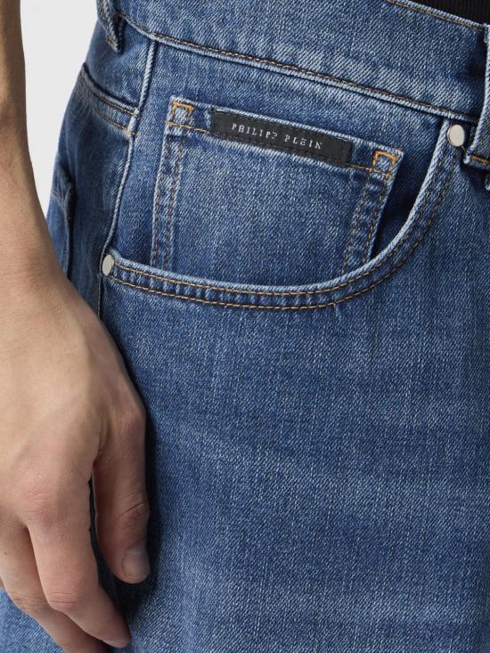 26SS 필립 플레인 데님 숏팬츠 PAFCMDT4337PDE004N 07MB Blue - PHILIPP PLEIN