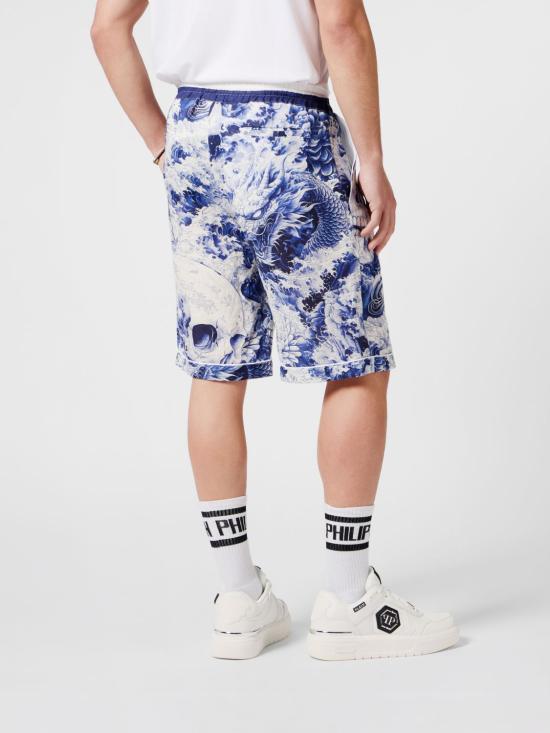 26SS 필립 플레인 숏팬츠 SAFCMRT1641PTE003N 24 Navy - PHILIPP PLEIN