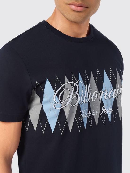 26SS 빌리어네어 반팔 티셔츠 OAECMTK8349BTE014N 24 Navy - BILLIONAIRE