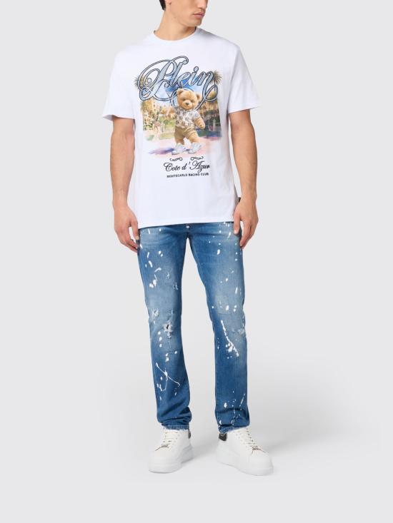 26SS 필립 플레인 반팔 티셔츠 SAFCMTK8893PJY002N 01 White - PHILIPP PLEIN