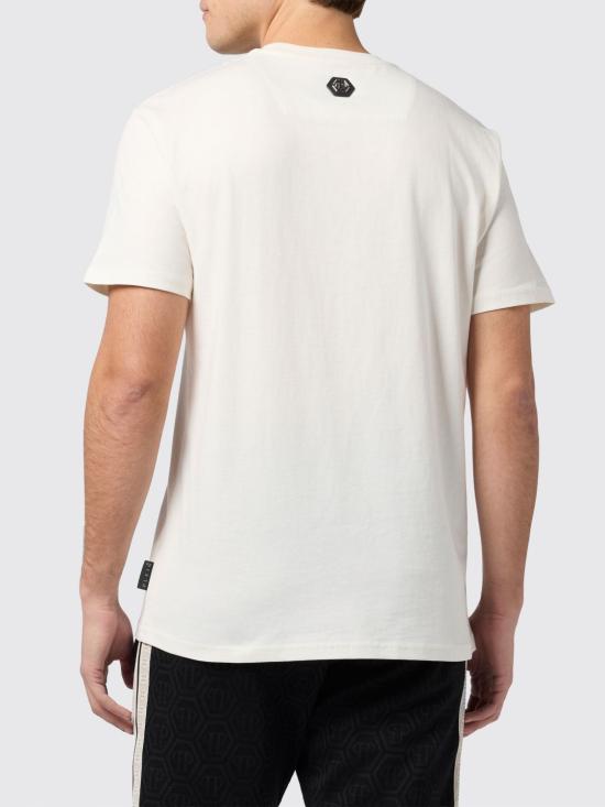 26SS 필립 플레인 반팔 티셔츠 SAFCMTK8452PJY002N 01OF White - PHILIPP PLEIN