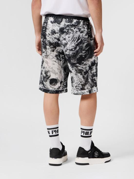 26SS 필립 플레인 숏팬츠 SAFCMRT1641PTE003N 02 Black - PHILIPP PLEIN