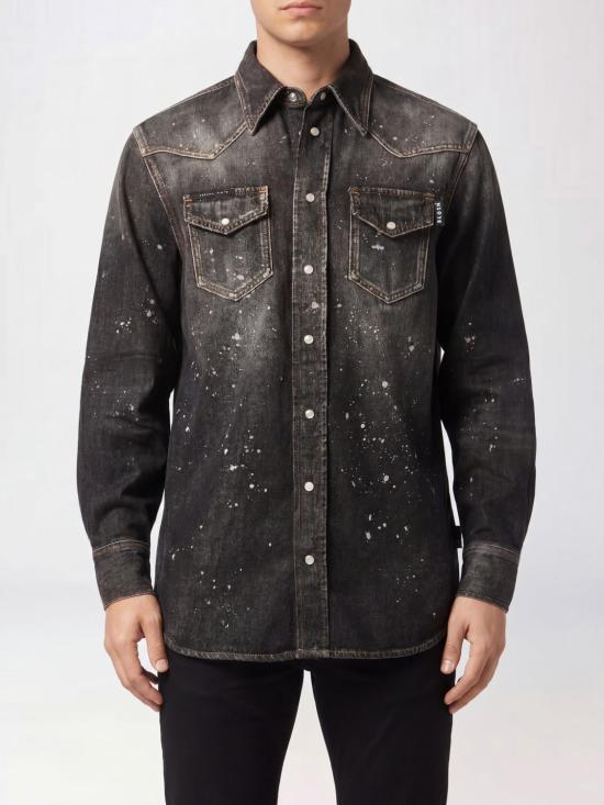 26SS 필립 플레인 데님 셔츠 FAECMDP0252PDE004N 02MW Black