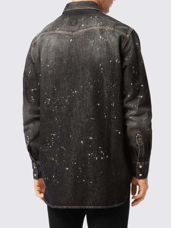 26SS 필립 플레인 데님 셔츠 FAECMDP0252PDE004N 02MW Black - PHILIPP PLEIN