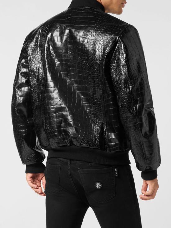 26SS 필립 플레인 가죽 자켓 FAECMLB1988PLE010N 02 Black - PHILIPP PLEIN