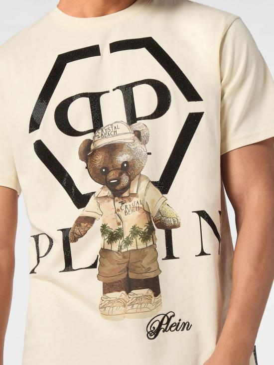 26SS 필립 플레인 반팔 티셔츠 FAECMTK8419PJY002N 06 Beige - PHILIPP PLEIN