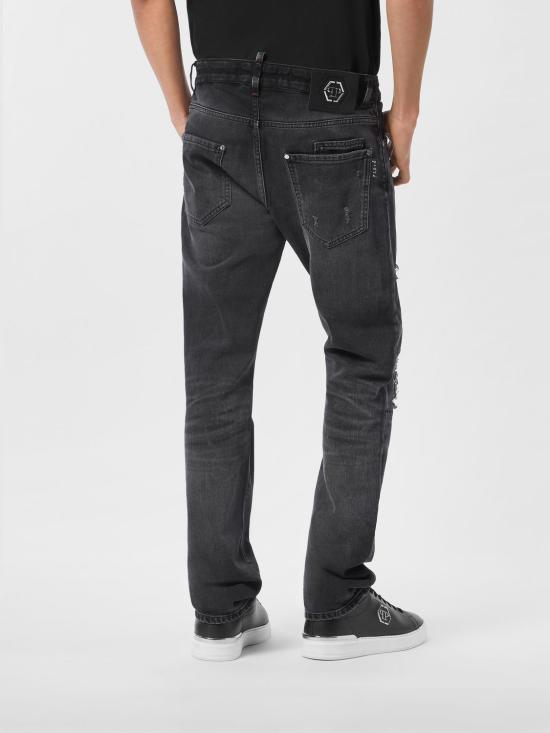 26SS 필립 플레인 데님 팬츠 FAECMDT4144PDE004N 02DL Black - PHILIPP PLEIN