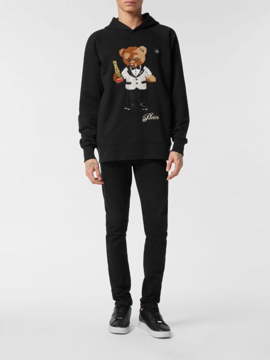 26SS 필립 플레인 후드 티셔츠 FAECMJB3788PTE003N 02 Black - PHILIPP PLEIN