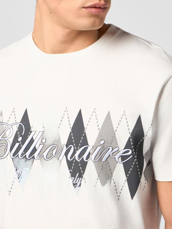 26SS 빌리어네어 반팔 티셔츠 OAECMTK8349BTE014N 01OF White - BILLIONAIRE