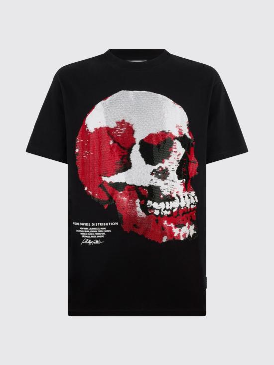 26SS 필립 플레인 반팔 티셔츠 SAFCMTK8702PJY002N 02 Black - PHILIPP PLEIN