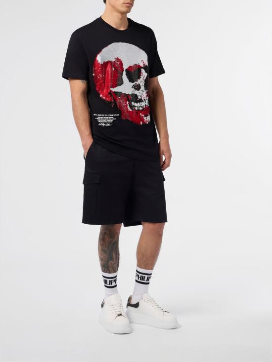 26SS 필립 플레인 반팔 티셔츠 SAFCMTK8702PJY002N 02 Black - PHILIPP PLEIN