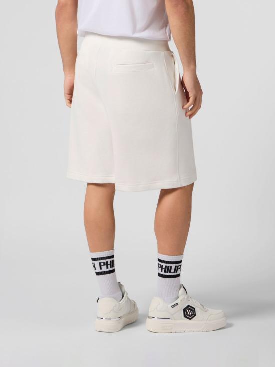 26SS 필립 플레인 숏팬츠 SAFCMJT2751PTE180N 01OF White - PHILIPP PLEIN