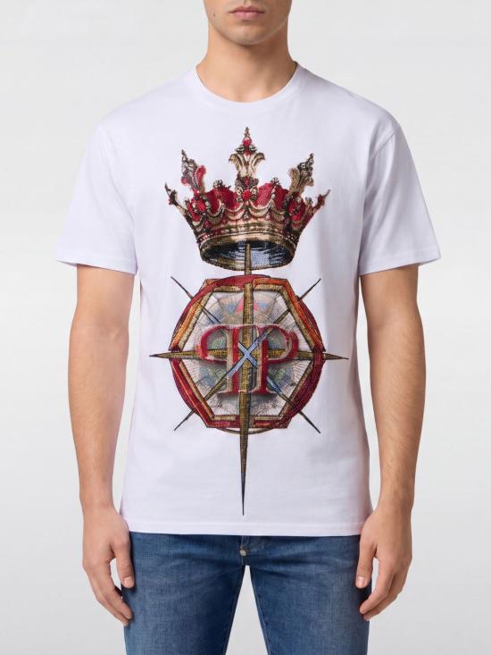 26SS 필립 플레인 반팔 티셔츠 SAFCMTK8863PJY002N 01 White