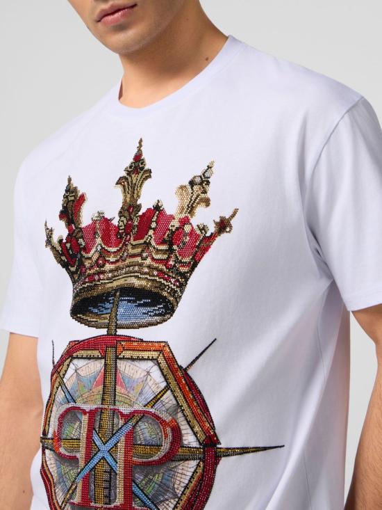 26SS 필립 플레인 반팔 티셔츠 SAFCMTK8863PJY002N 01 White - PHILIPP PLEIN