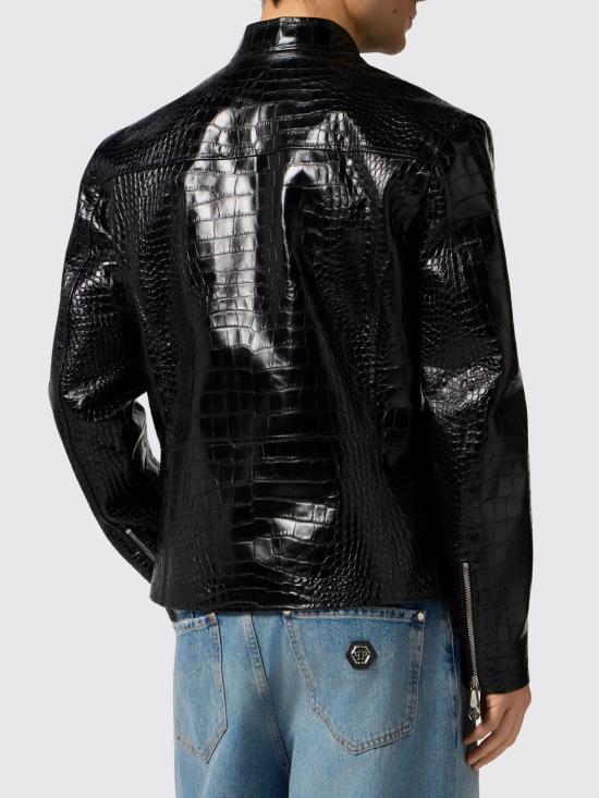26SS 필립 플레인 가죽 자켓 SAFCMLB2035PLE010N 02 Black - PHILIPP PLEIN