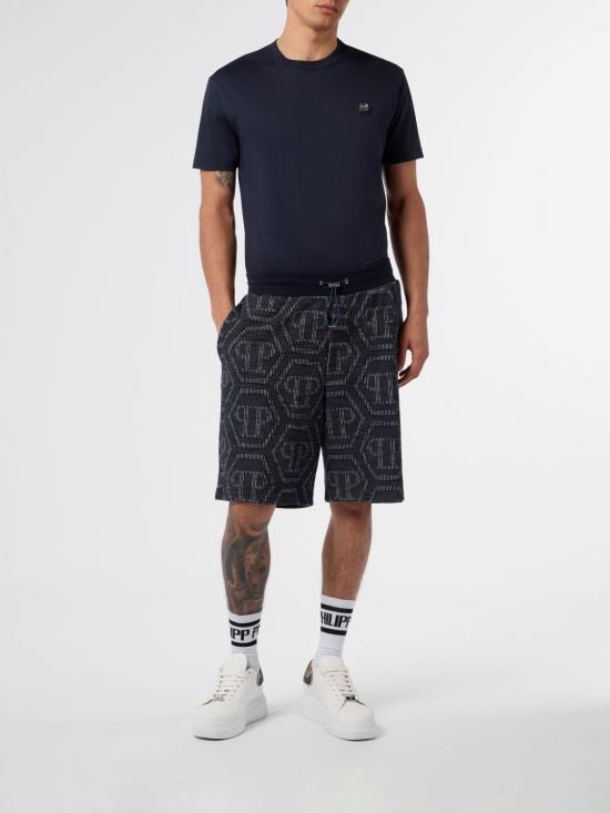 26SS 필립 플레인 숏팬츠 SAFCMJT2767PTE021N 24 Navy - PHILIPP PLEIN