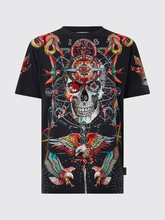 26SS 필립 플레인 반팔 티셔츠 SAFCMTK8852PJY002N 02 Black - PHILIPP PLEIN