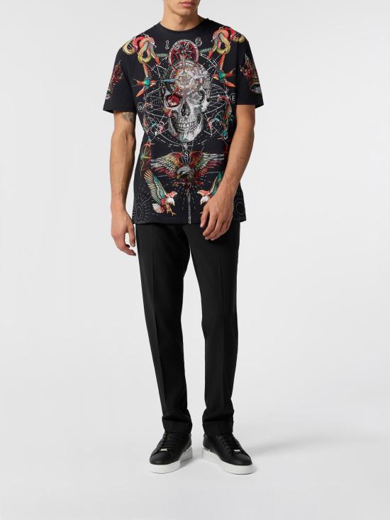 26SS 필립 플레인 반팔 티셔츠 SAFCMTK8852PJY002N 02 Black - PHILIPP PLEIN