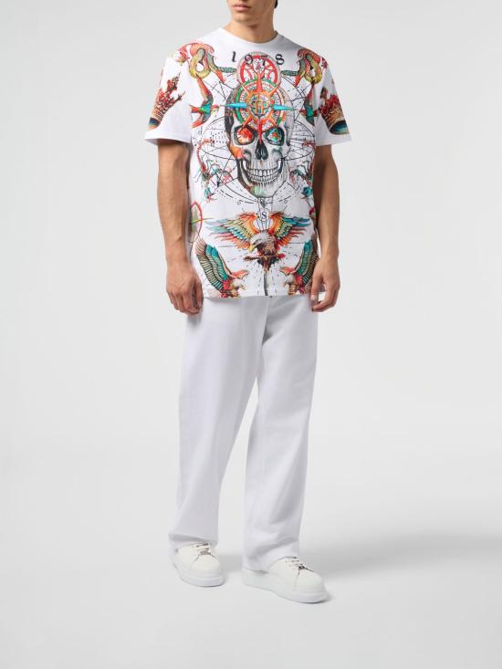 26SS 필립 플레인 반팔 티셔츠 SAFCMTK8851PJY002N 01 White - PHILIPP PLEIN