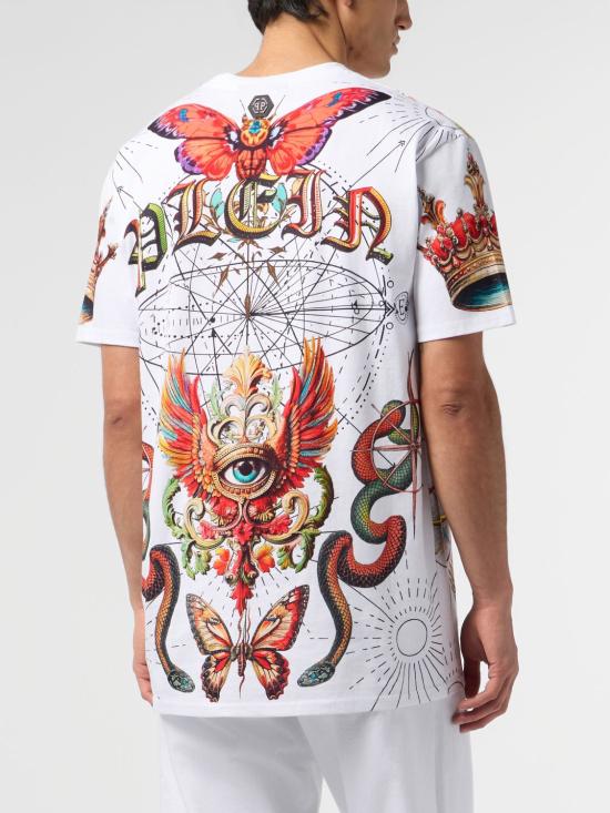 26SS 필립 플레인 반팔 티셔츠 SAFCMTK8851PJY002N 01 White - PHILIPP PLEIN