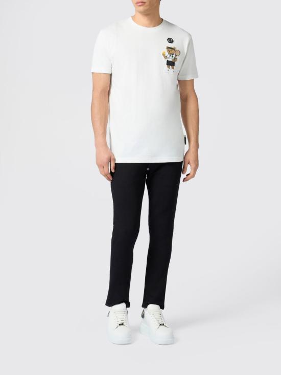 26SS 필립 플레인 반팔 티셔츠 PAFCMTK9008PJY002N 01OF White - PHILIPP PLEIN