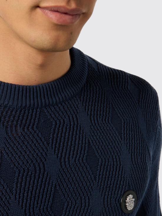 26FW 빌리어네어 스웨터 BAFCMKO1566BTE025N 24 Navy - BILLIONAIRE