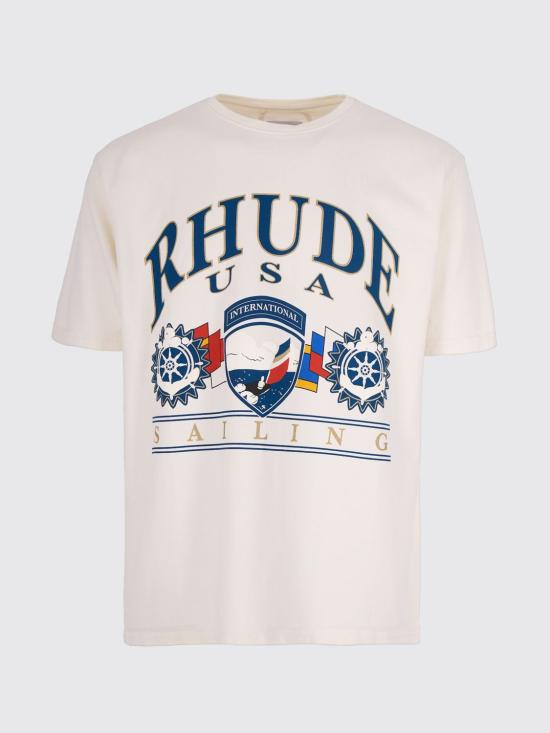 26SS 루드 반팔 티셔츠 RHPS26TT10012 3166 White - RHUDE